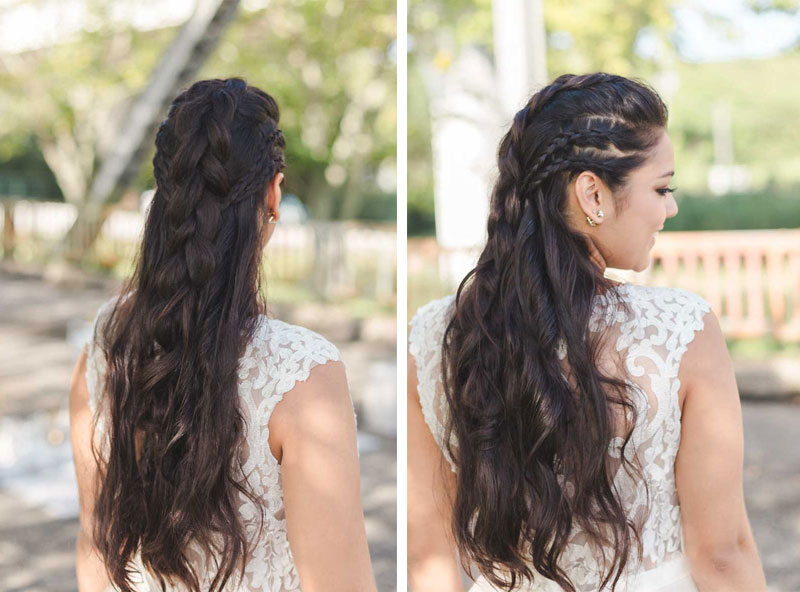 large braid bridal hair