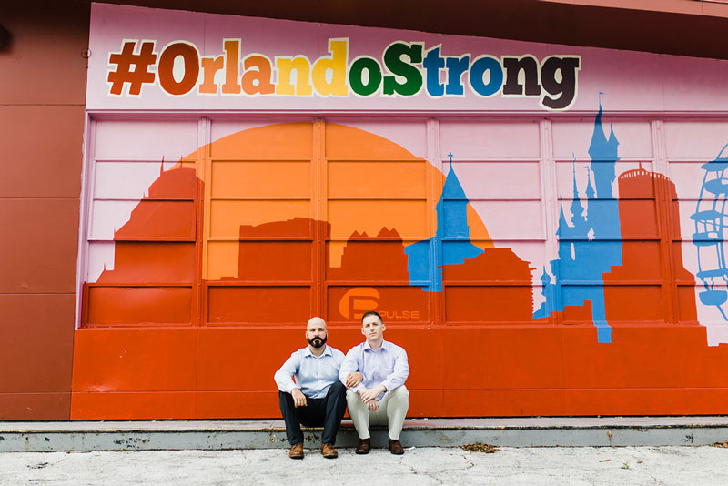Orlando Strong wall mural at Track Shack Garage