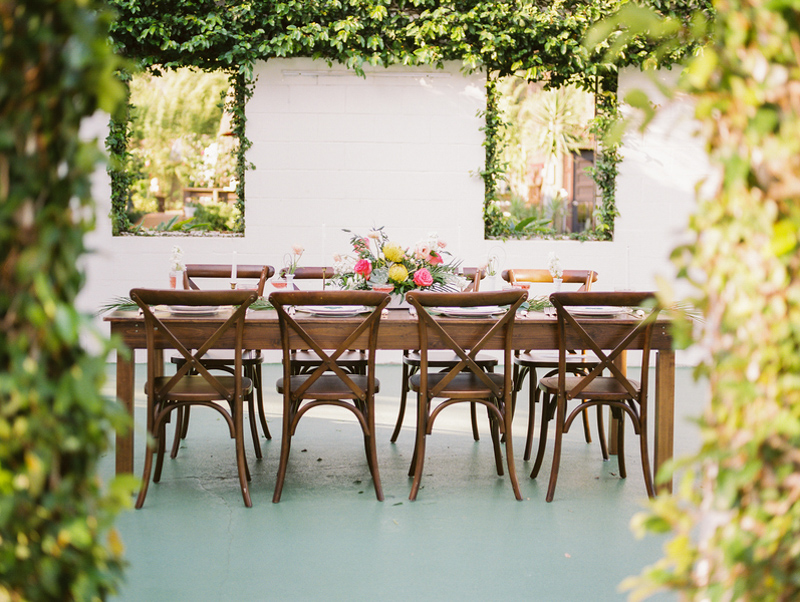 reception farm table at The Acre Orlando