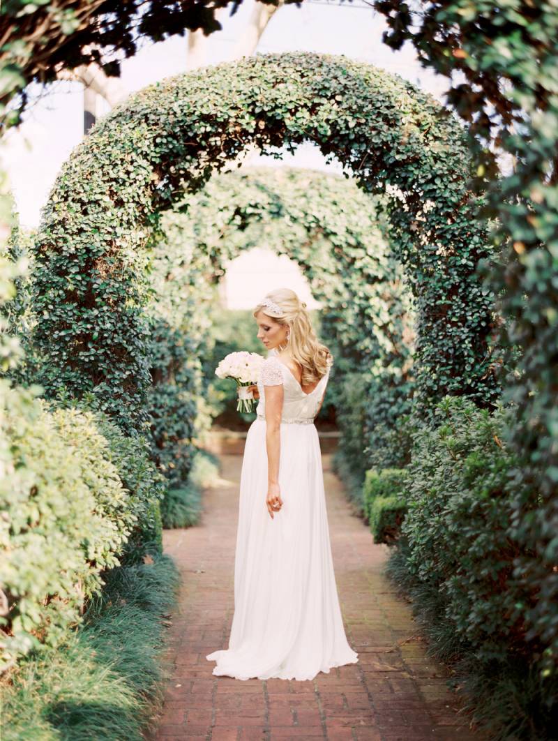 Bride in a garden