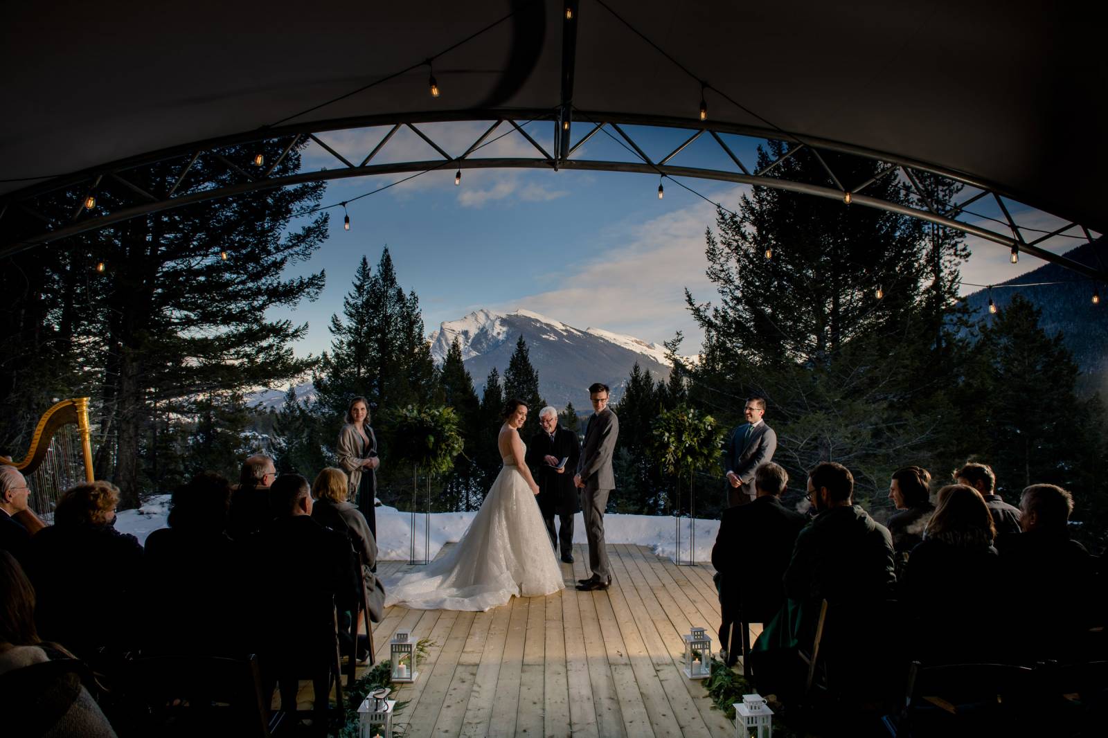 Stewart Creek Winter Wedding Andre & Alyssa Canmore Wedding