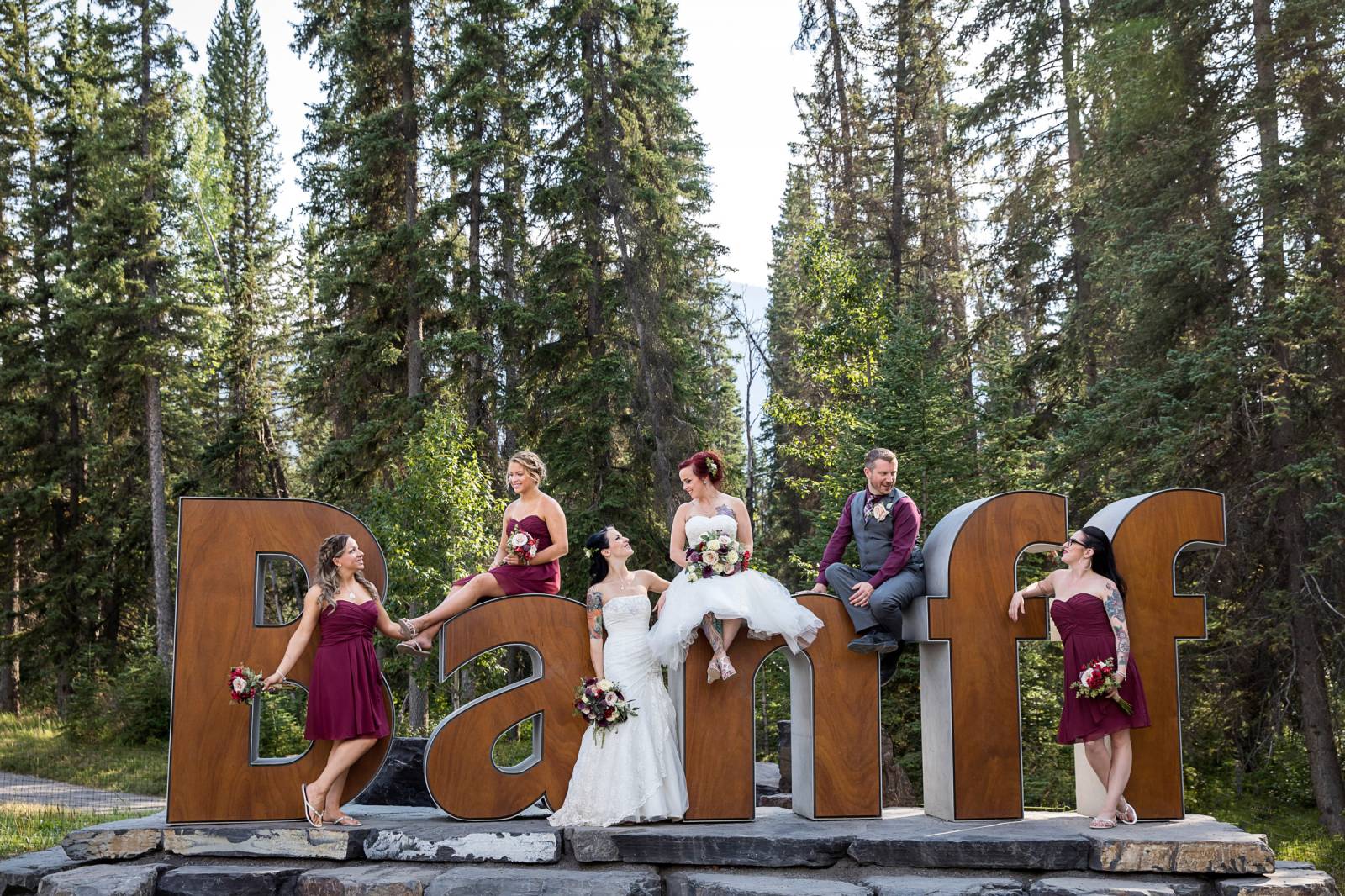 Banff wedding ceremony, Two Jack Lake ceremony, outdoor ceremony, LGBT Banff wedding, Same sex Banff