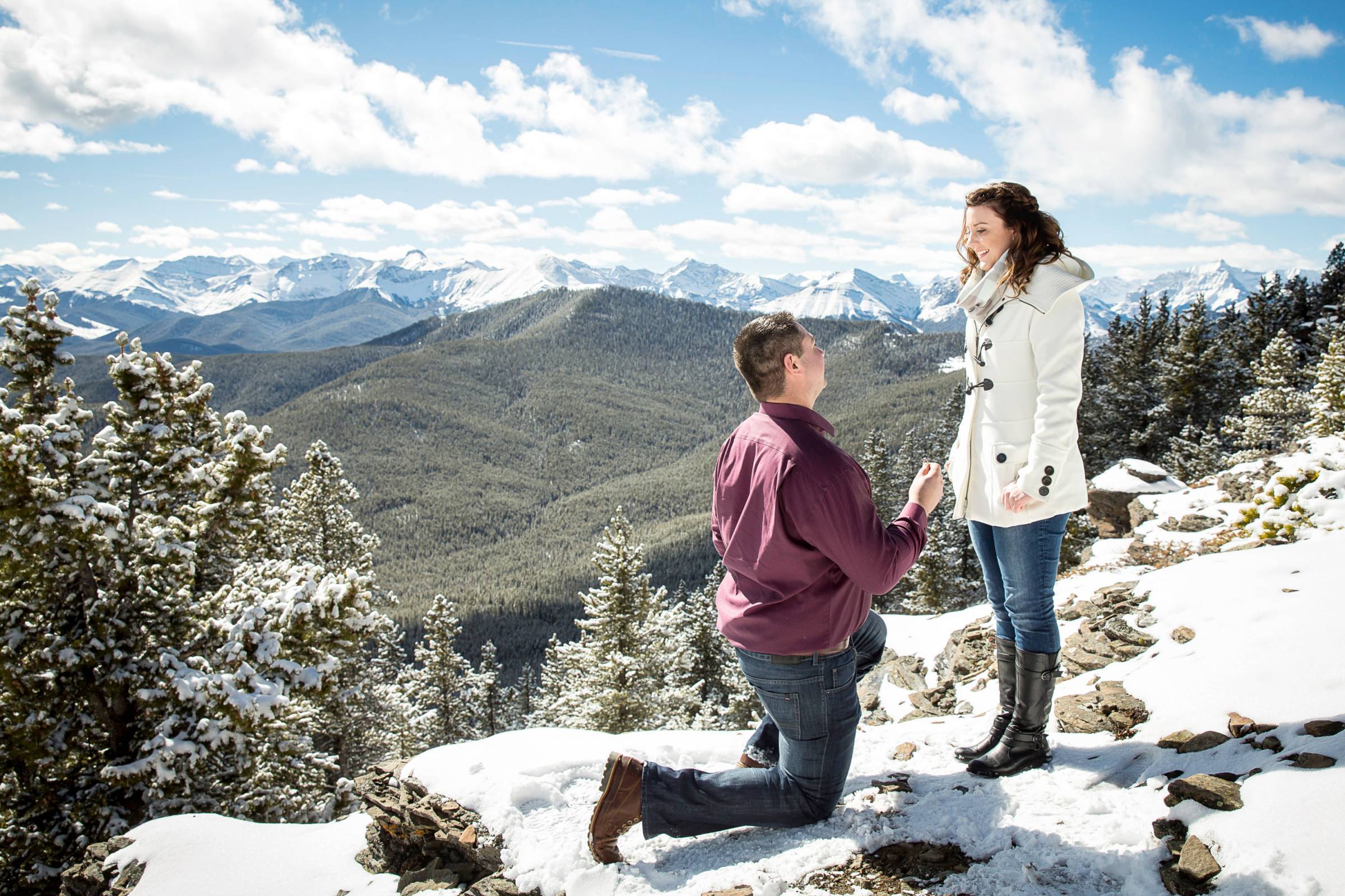 Heli Proposal, Kananaskis proposal, mountain top proposal, Banff Proposal, Banff wedding photographe