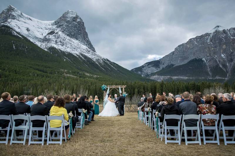 Outdoor Canmore Wedding Ceremony Quarry Lake