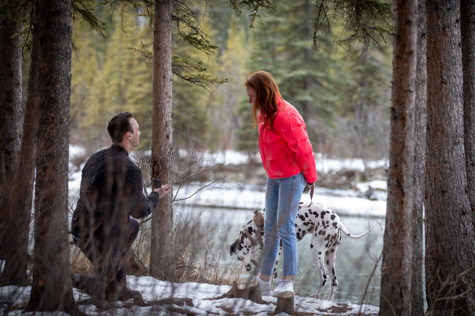 Canmore Engagement Photographers, Surprise proposal photographers  Eric Daigle Photography