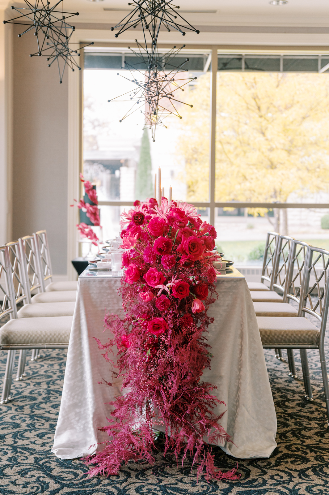 Bold Vibrant Stunning Reception Centerpiece