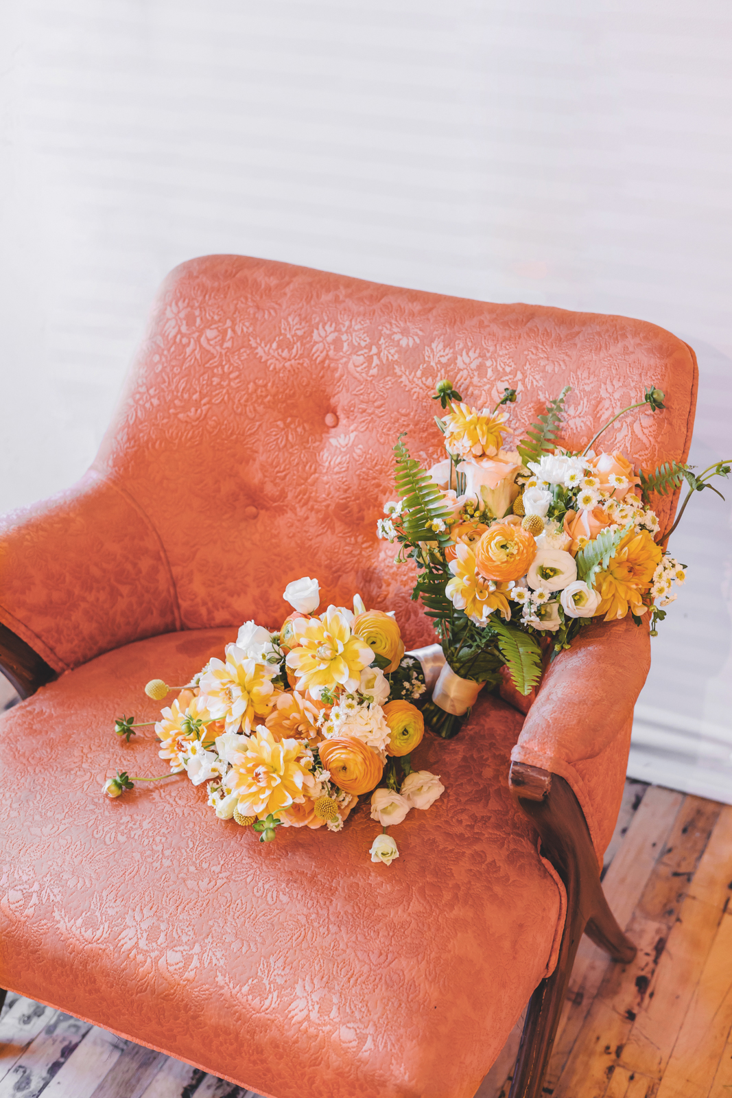 Monochromatic Citrus Wedding Bouquet