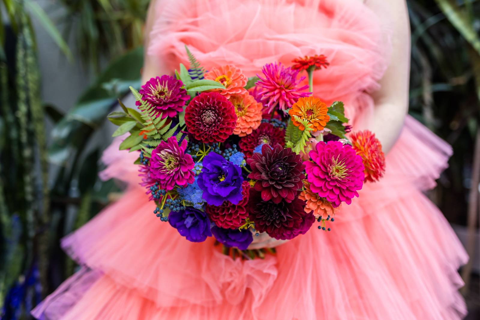 Bright Wisconsin Grown  Floral Wedding Bouquet