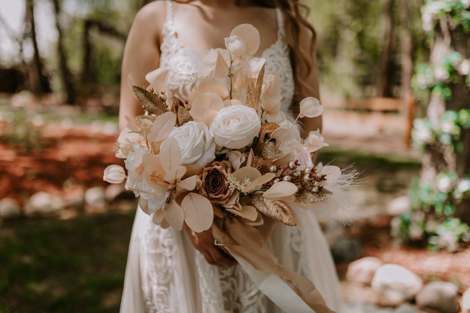 Neutral Silk Wedding Bouquet