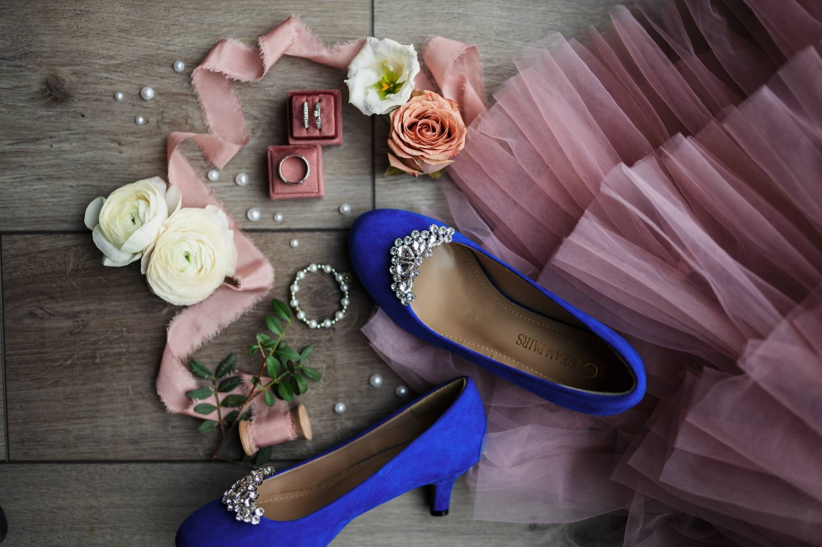 blue wedding shoes