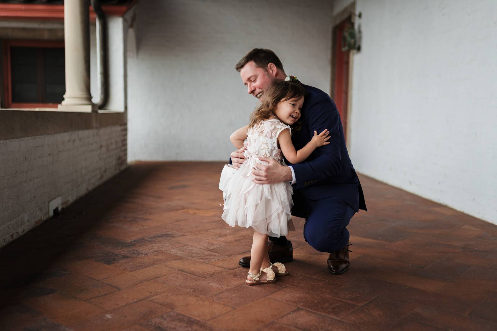 groom, flower girl