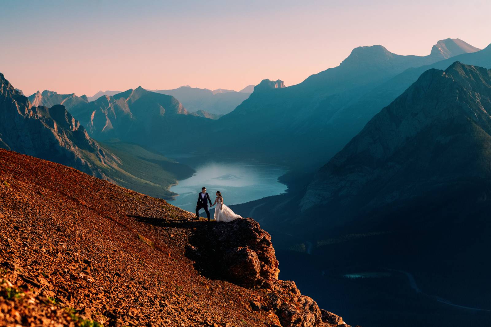 Kananaskis hiking sunrise elopement