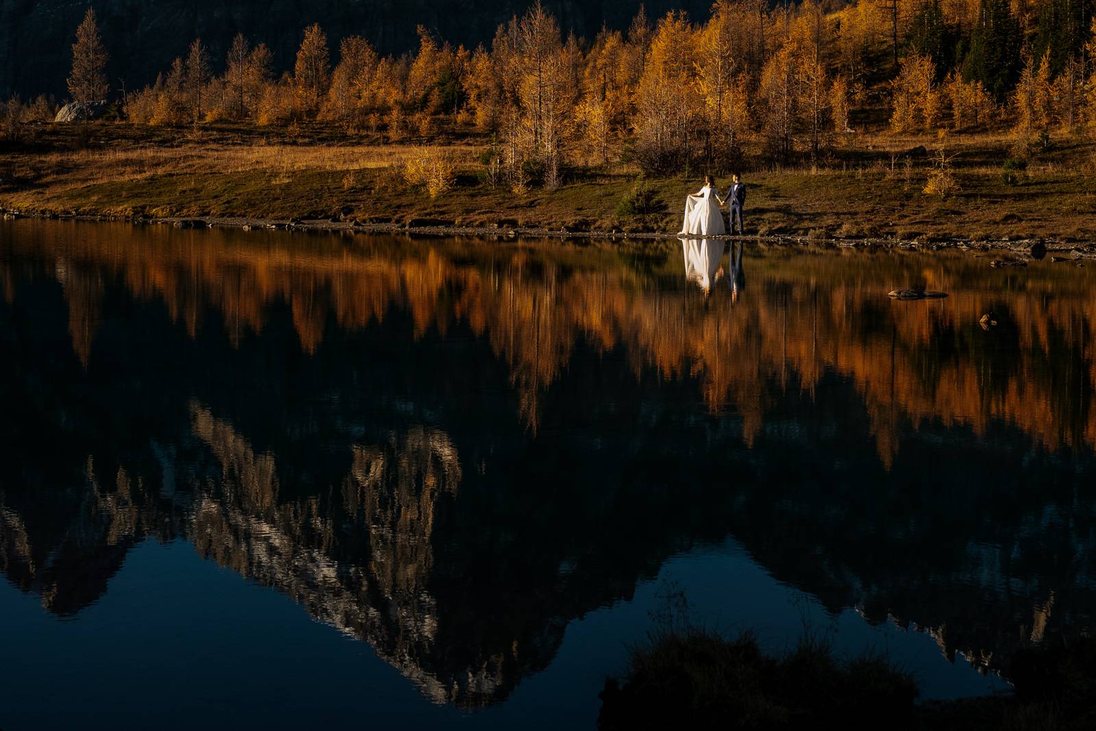 mountain reflection on the lake