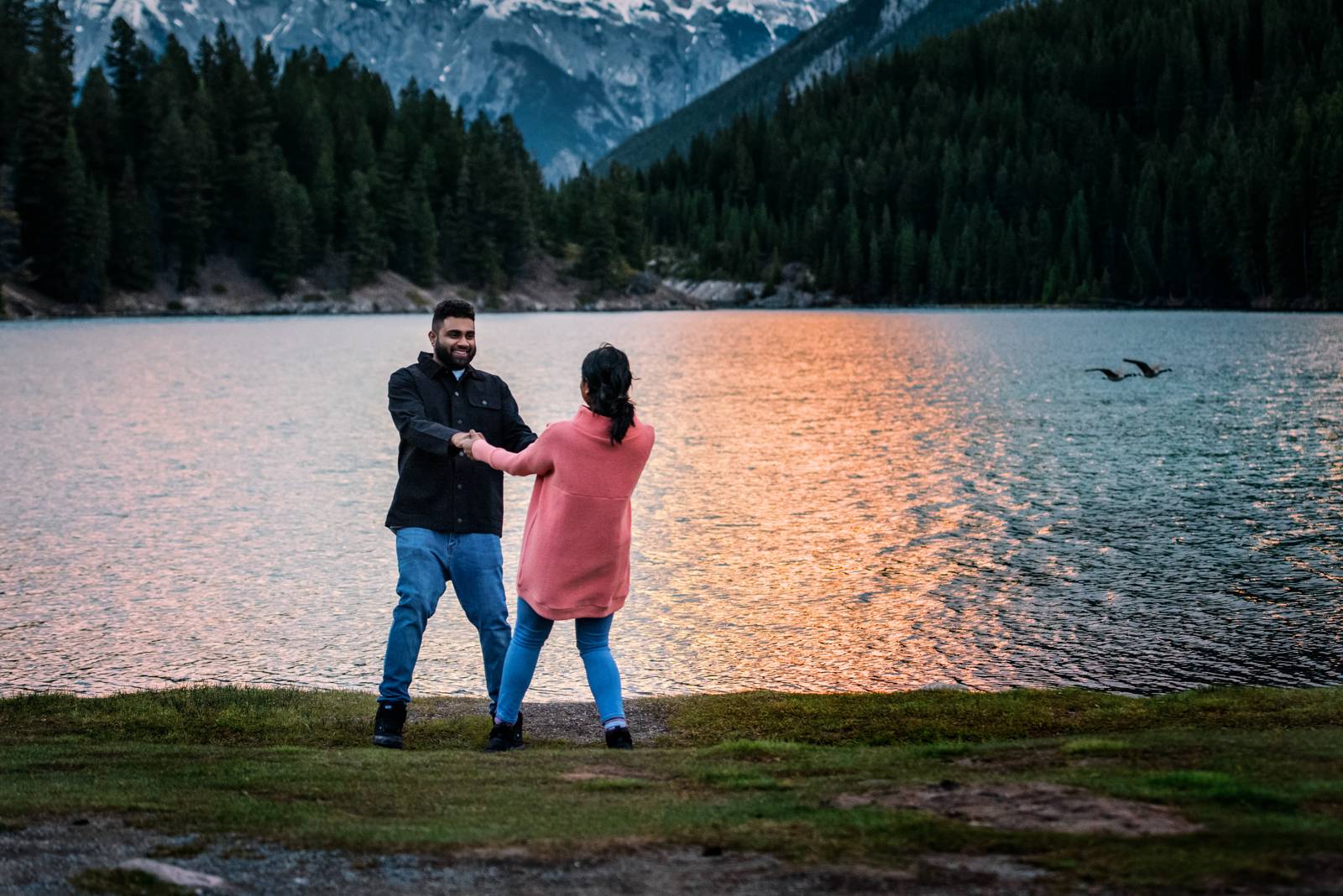 engagement session in banff
