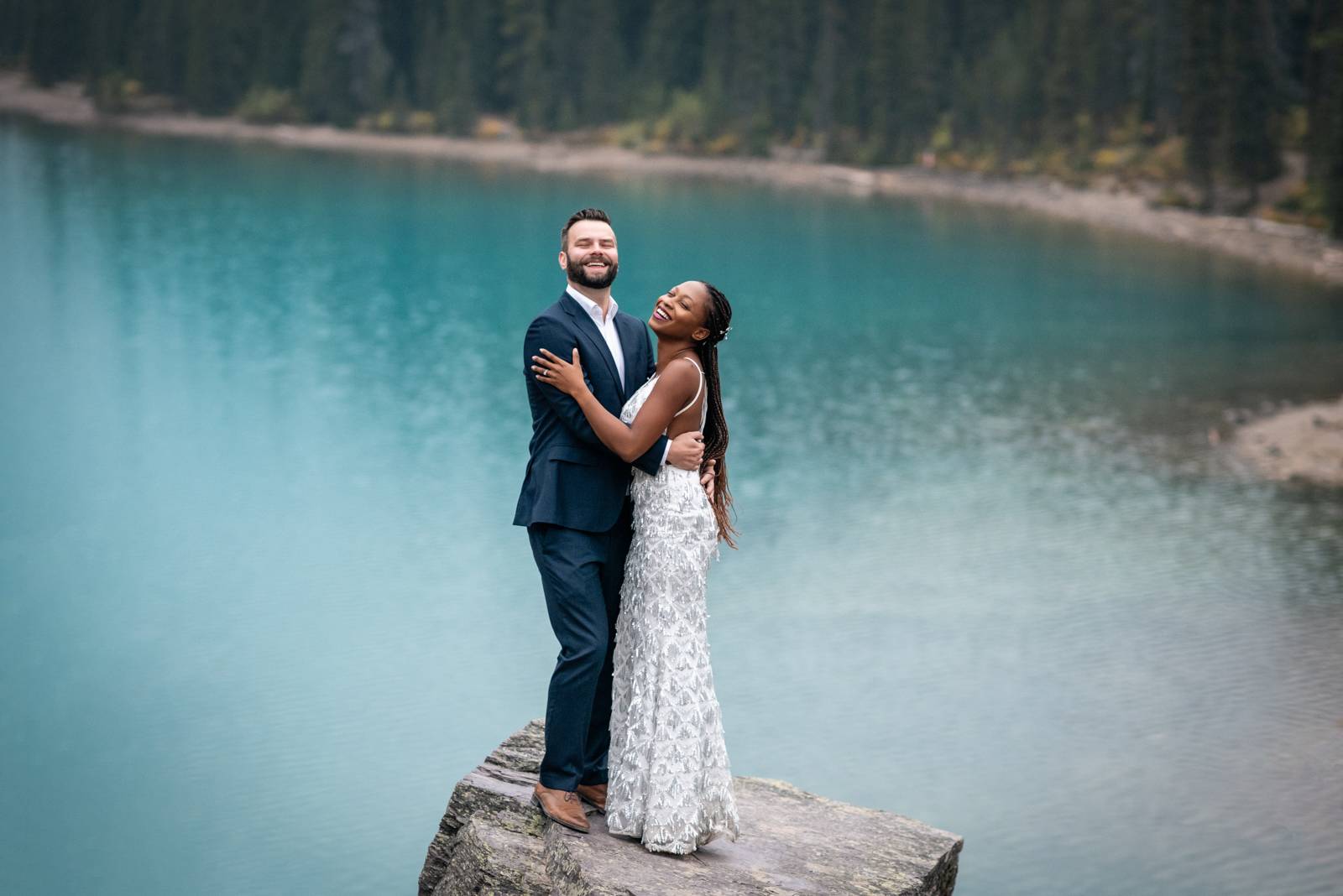 just eloped at moraine lake