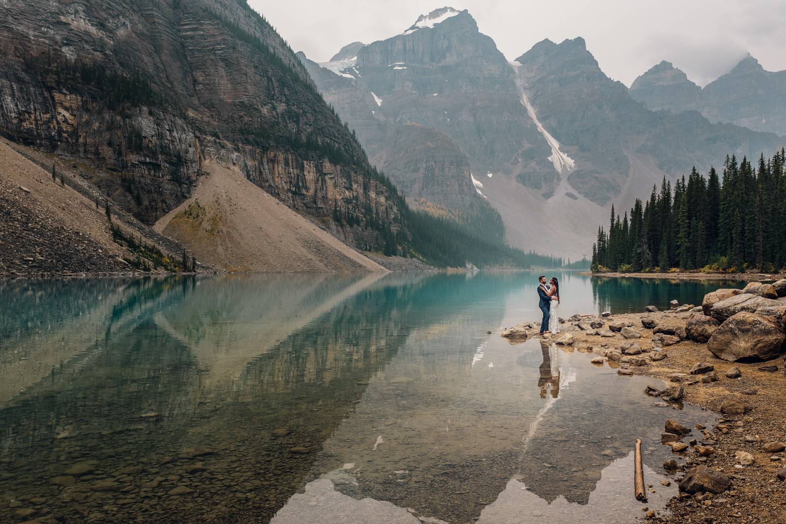 reflection at moraine lake