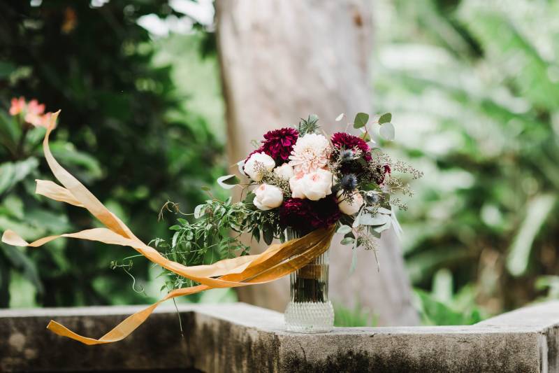 Bouquet Burgundy and Mustard Color Palette