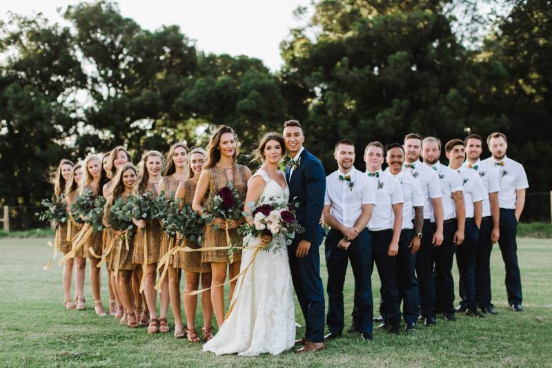 large bridal party