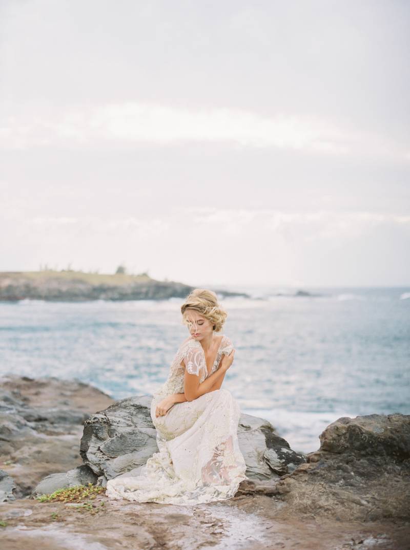 Ethereal Maui Island Ocean Bridal Inspiration