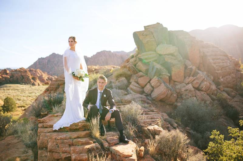 Megan + Joseph's Stunning Canyon Bridal Shoot