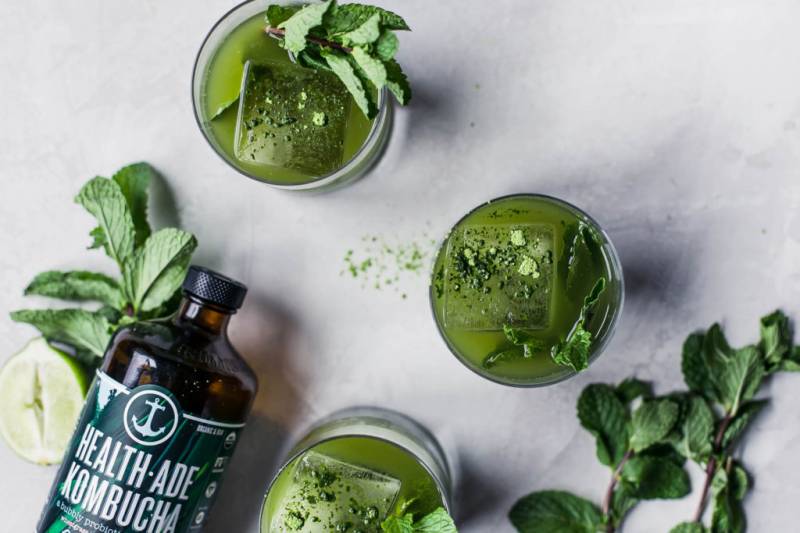 Mint Matcha Kombucha Mocktail