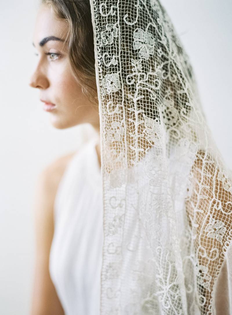 vintage Italian lace veil