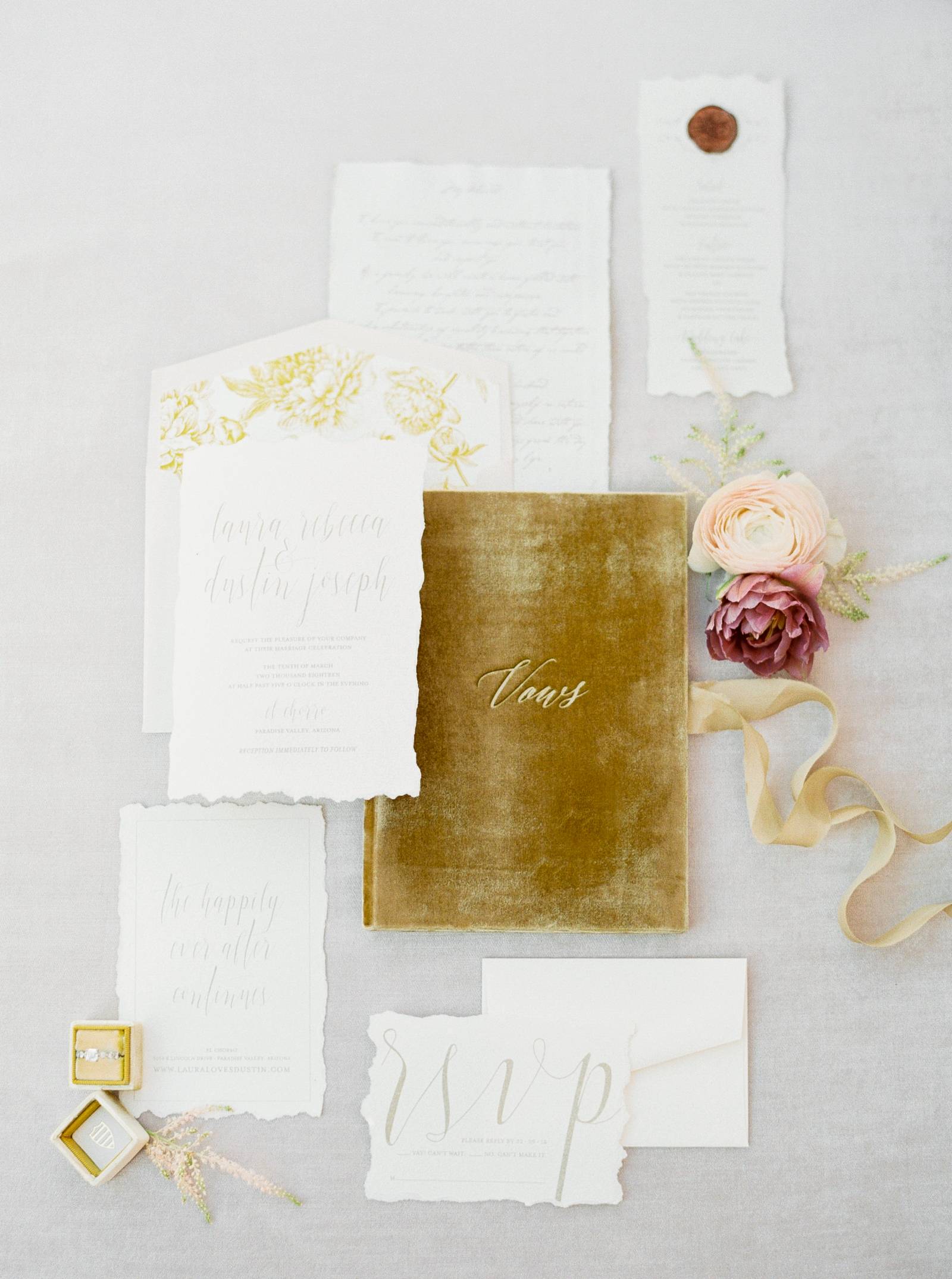 Heirloom wedding notebook, luxurious velvet