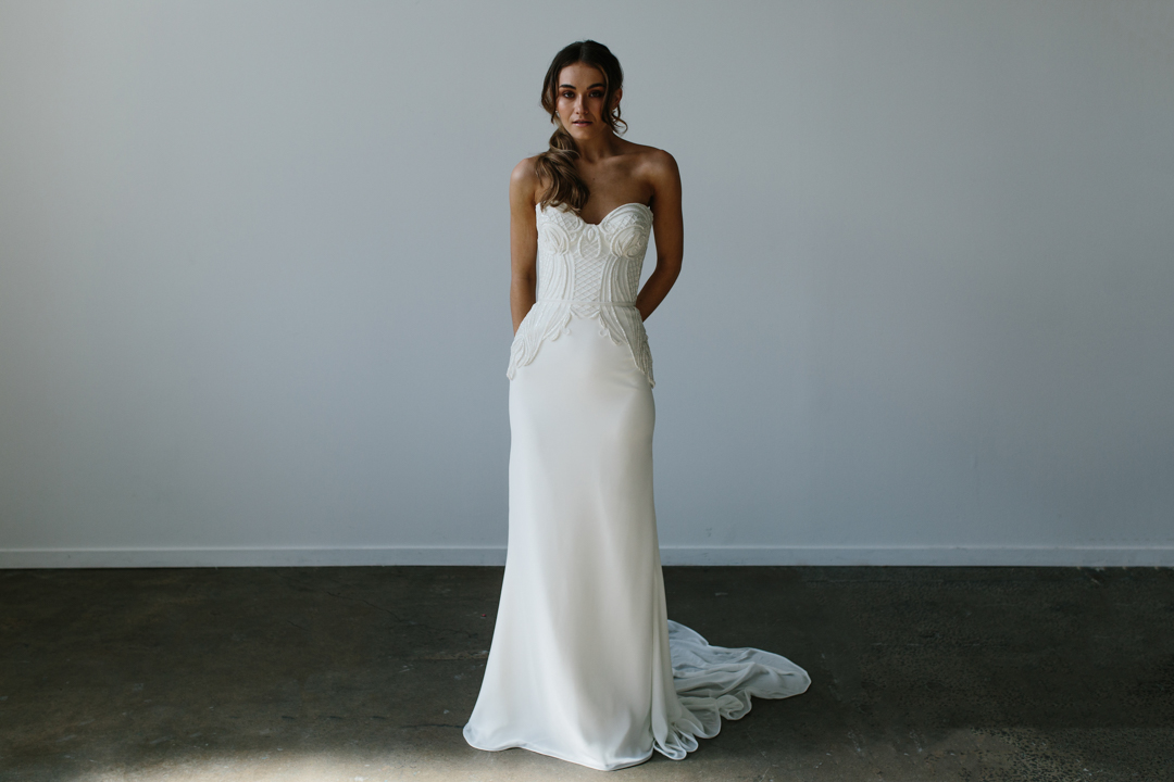 Sophisticated and feminie wedding gowns for an elegant bride.