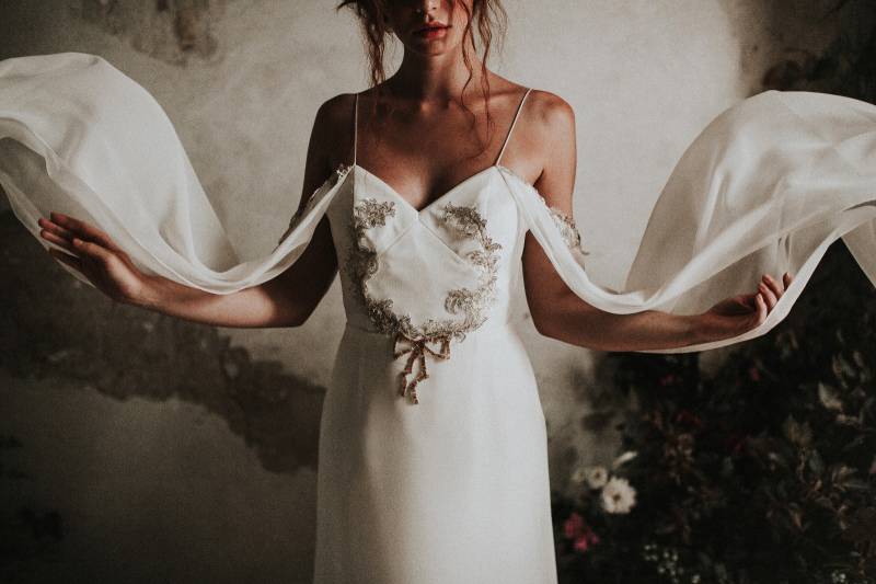 The Golden Age Collection by Nora Sarman was inspired by Greek goddesses and created for brides who 
