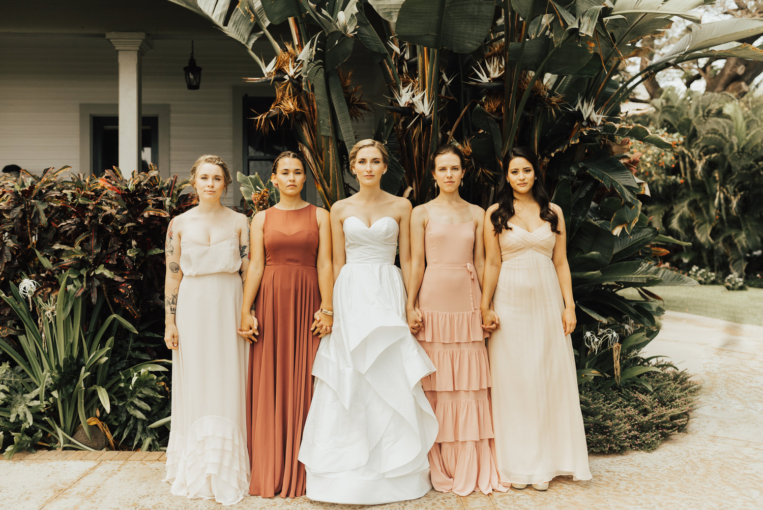 bridesmaid mixed dresses