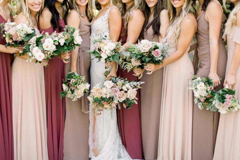 Bridesmaid dresses hotsell different colors