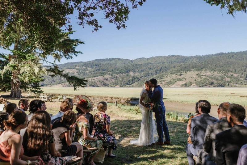 white dress, lace dress, veil, outdoor wedding, california wedding, rustic, organic bouquet, bride, 