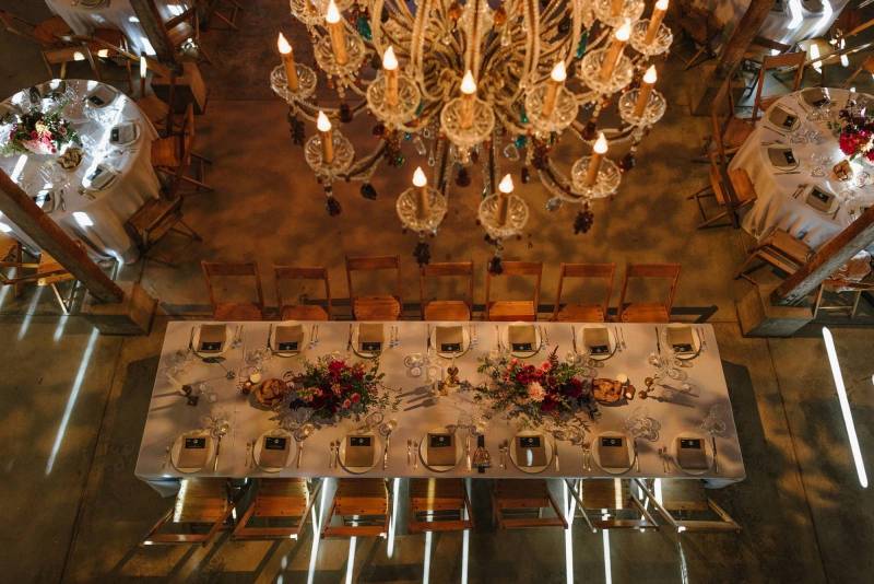 barn wedding, chandelier, farm tables, organic, rustic