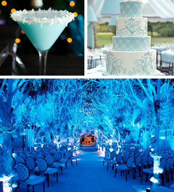 winter wedding blue