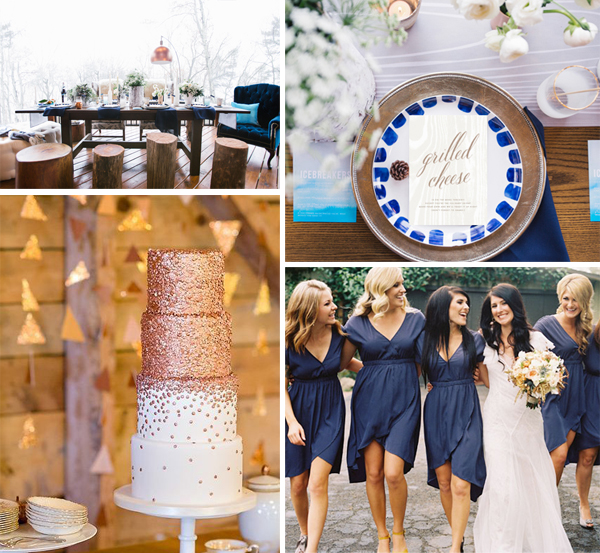 Wedding Color Palette Navy and Copper Lake Tahoe Color Palette