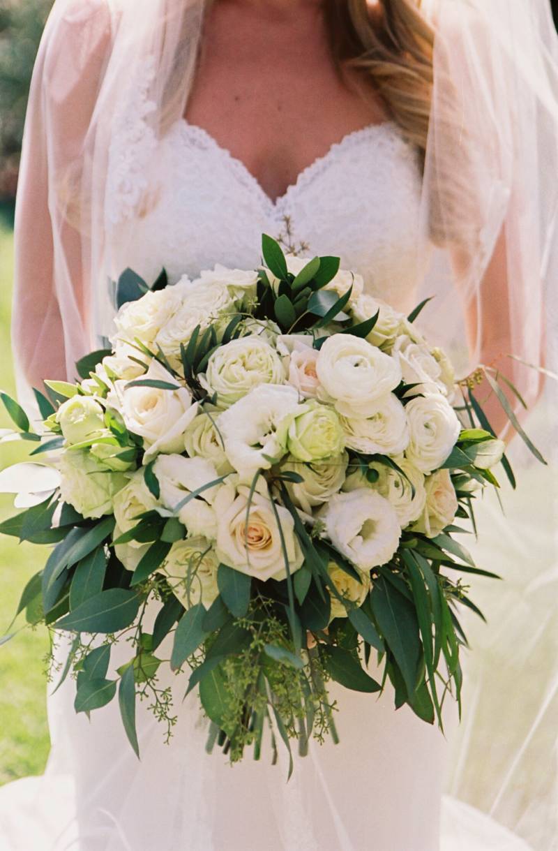 Loose White and Greens Bouquet