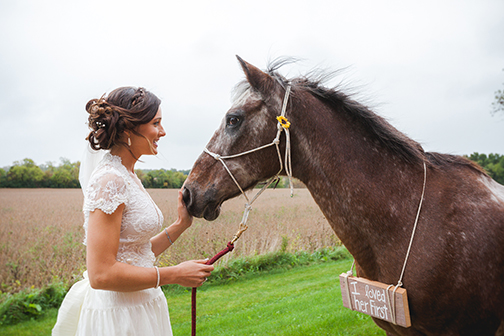 horse wedding, midwest farm wedding,, i loved her first sign