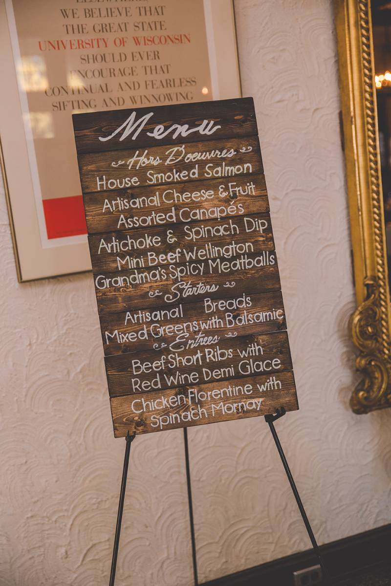 wedding menu, wedding menu sign, wedding sign, wood sign