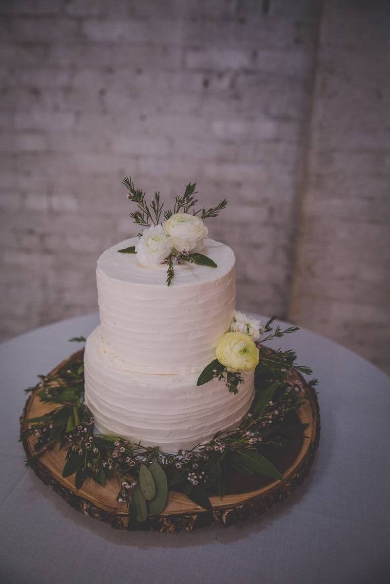 white wedding cake