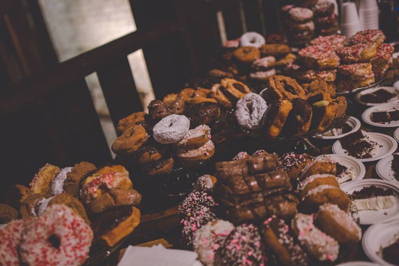 donut bar, donut station, doughnut bar, doughnut station