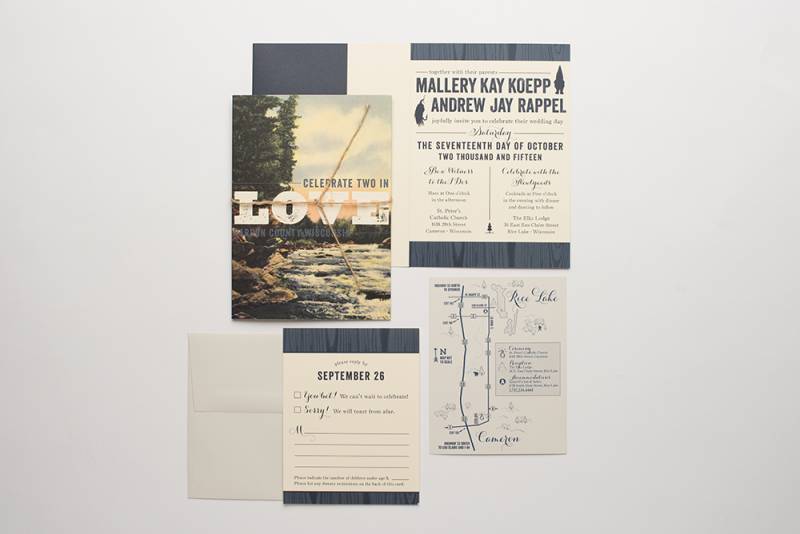 blue invitations, camp invitations, outdoor, rustic, wilderness invitation, wedding map