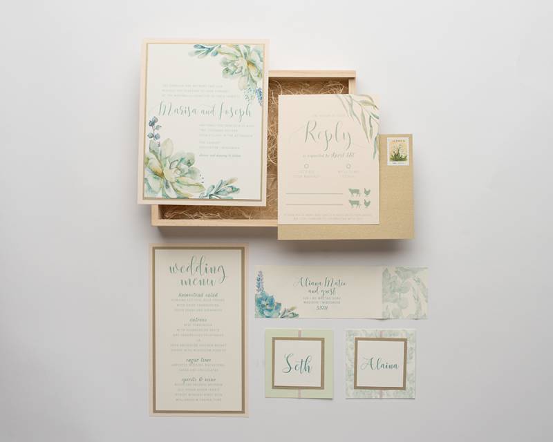 greenery invitations, pastel, watercolor invitations