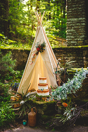 camp wedding, camping, tepee, tent