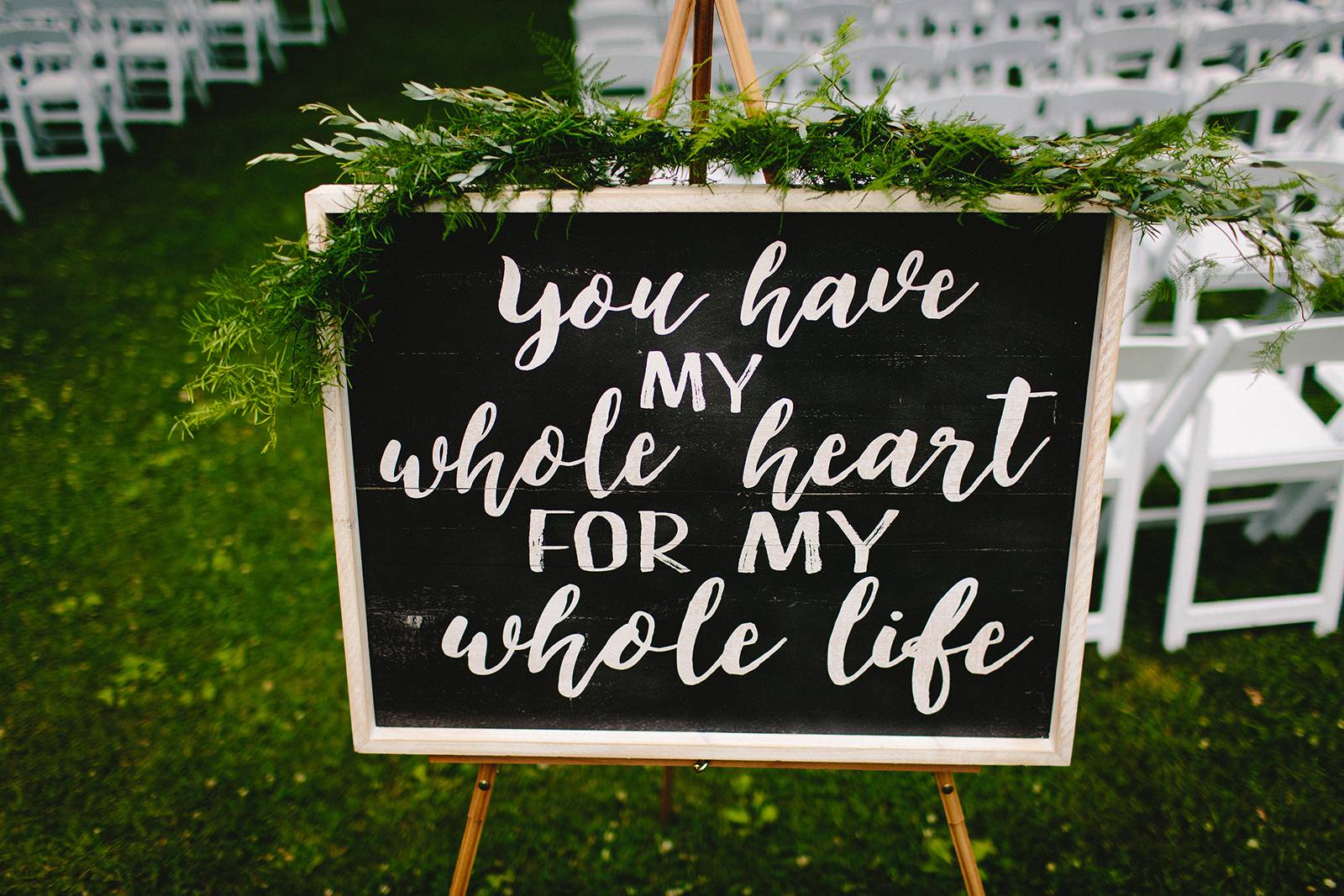 wedding quote saying sign