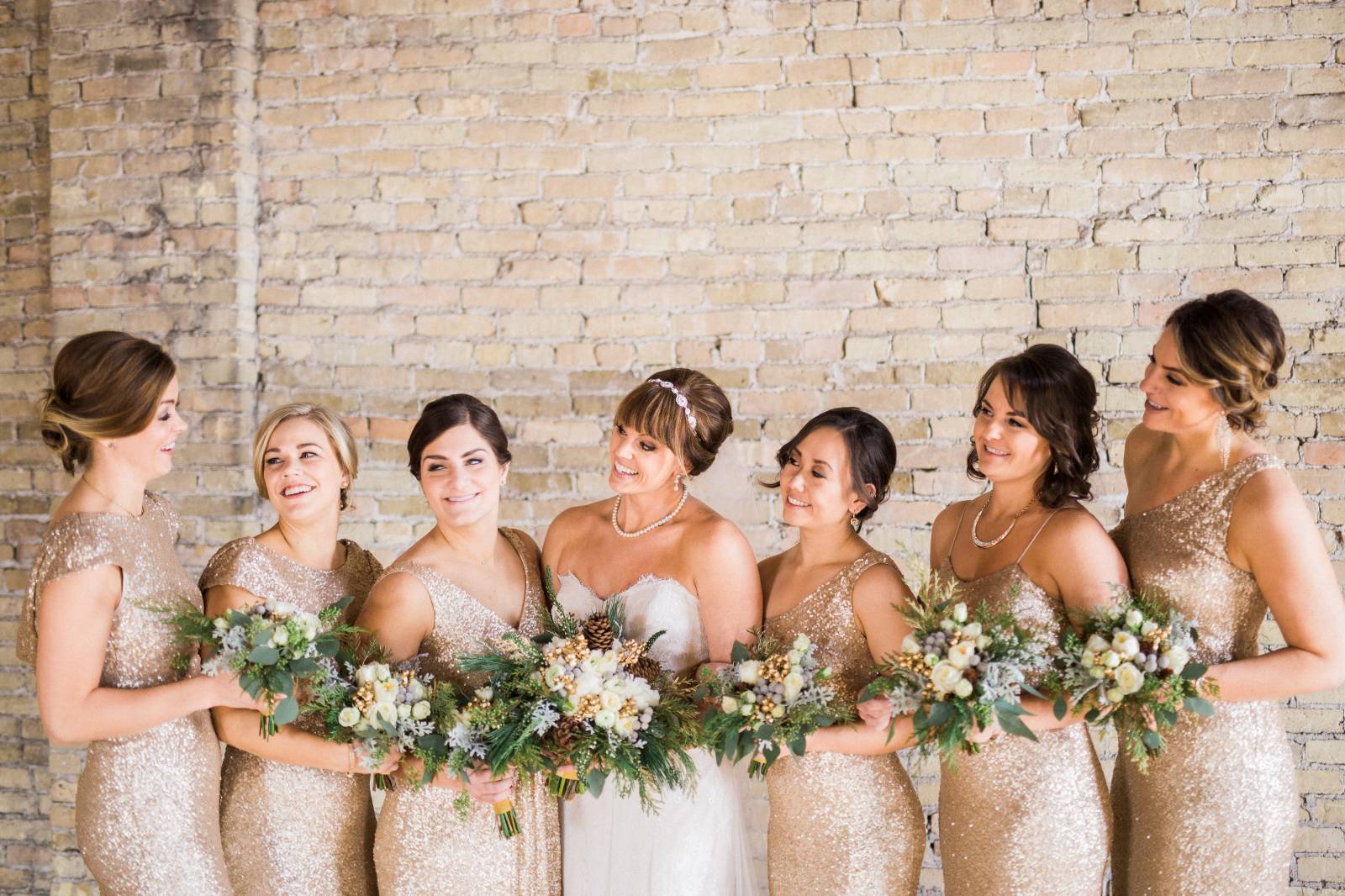 gold sequin bridesmaid dresses, gold dresses, bridesmaid dresses