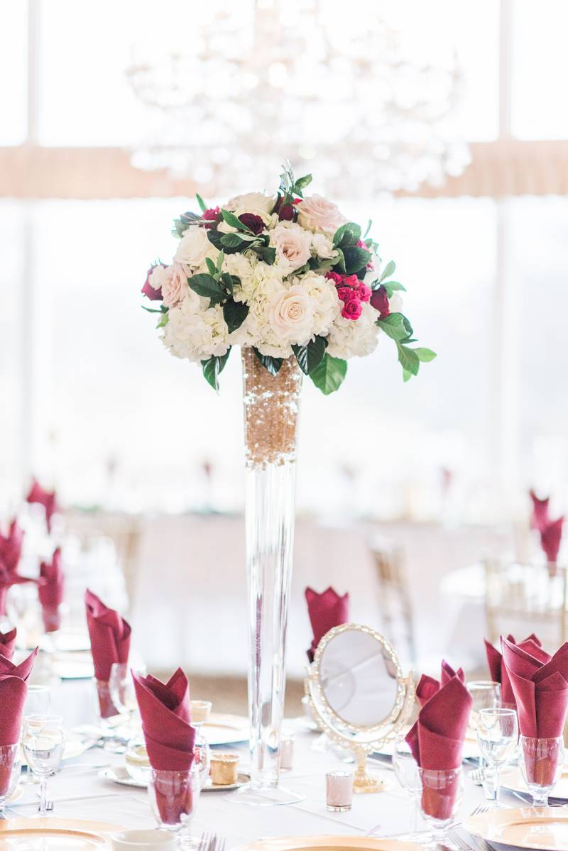 centerpieces, tall centerpieces, madison wedding florist, wisconsin wedding florist