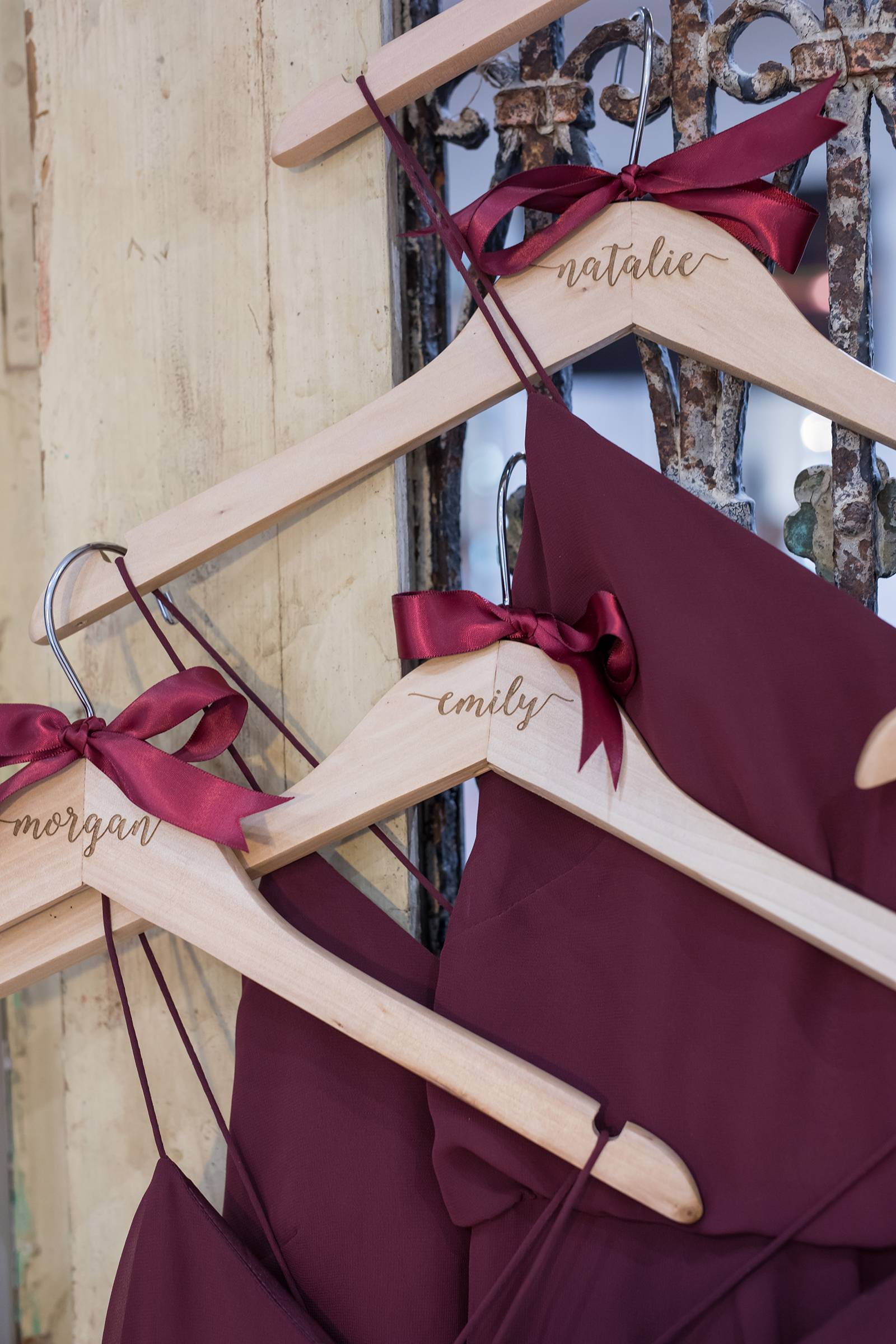 personalized hangers, bridesmaid hangers, bridesmaid gifts, name hangers