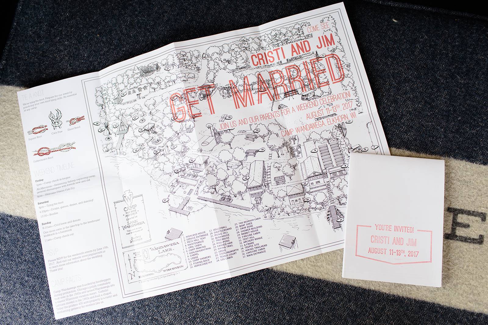 wedding map stationery