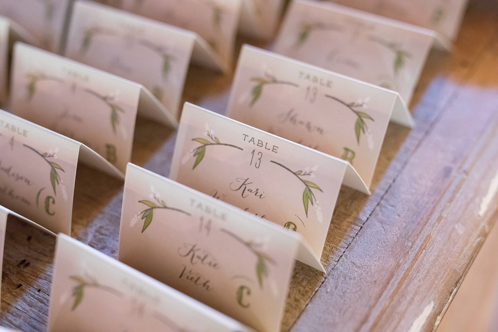 escort cards place cards stationery paper goods