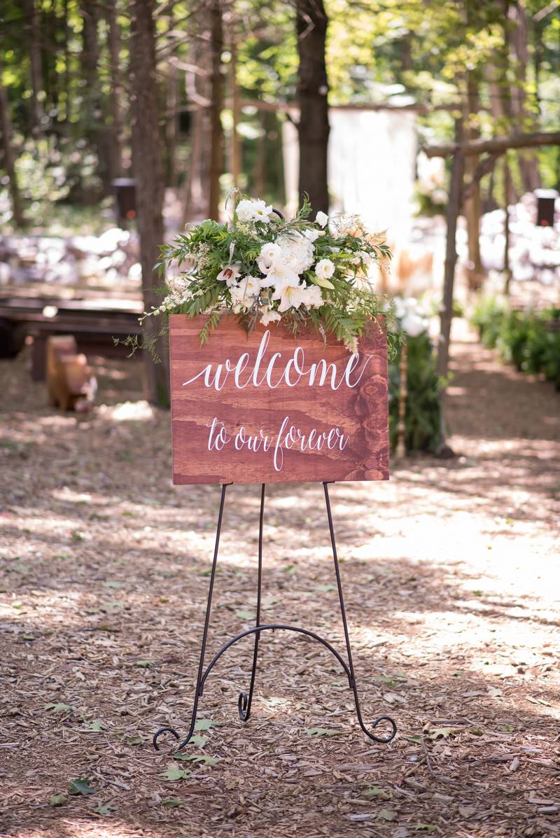 welcome wedding sign